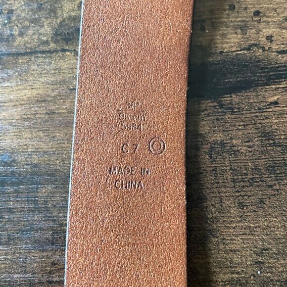 Vintage Coach Men’s Leather Belt in Natural Tan Size 38 - Picture 4 of 7